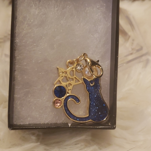 Cat Star Pearl Dangle Keychain /purse Charm - Picture 4 of 6